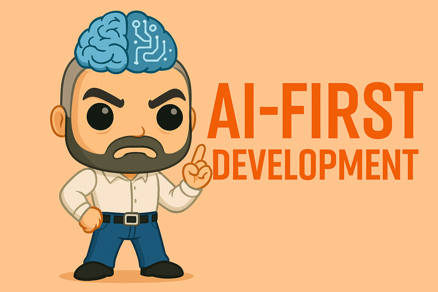 Ilustración conceptual del desarrollo AI-First